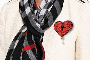 Brooch Embroidery Kit Decoration The key to the heart-1