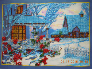 Bead Embroidery Kit Main Bead Embroidery Kit Winter evening