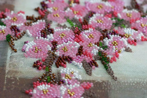 Bead Embroidery Kit Mid-sized bead embroidery kit Stick of sakura