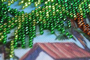 Bead Embroidery Kit Mini Bead embroidery kit Hut by the sea