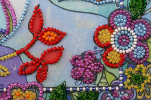 Bead Embroidery Kit Mini Bead embroidery kit Spring for birds