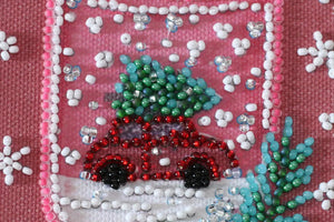 Postcards Bead Embroidery Kit Keychain cross-stitch kit Fun souvenir