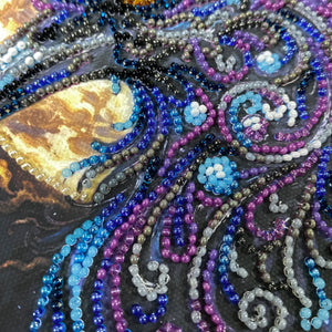 Bead Embroidery Kit Mini Bead embroidery kit Amber gaze (Animals and birds)