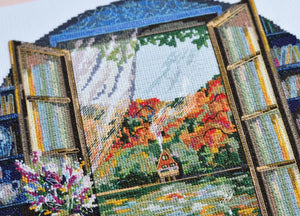 Cross Stitch Kit Cross-stitch kits Tea party by the window