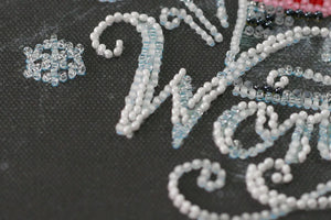 Bead Embroidery Kit Mid-sized bead embroidery kit Winter wonderland