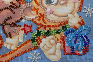 Bead Embroidery Kit Mini Bead embroidery kit Cheer monkeys