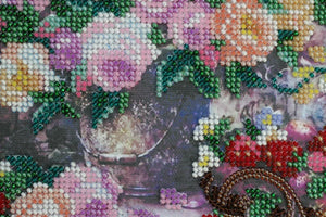 Bead Embroidery Kit Main Bead Embroidery Kit Pink gauze