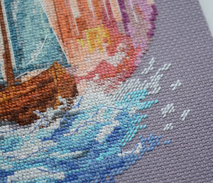 Cross Stitch Kit Cross-stitch kits On the waves of adventure