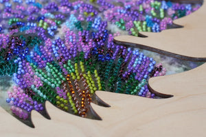 Bead Embroidery Kit Creativity kits/Bead embroidery kits with a wooden frame Fields of Provence