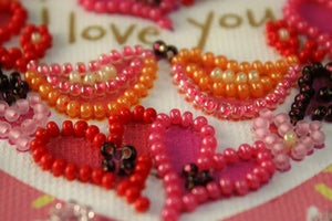 Pennant Bead Embroidery Kit Pennant-kit Bead Embroidery A song of love