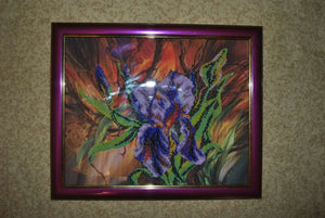 Bead Embroidery Kit Main Bead Embroidery Kit Bordeaux pearl
