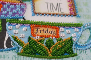 Bead Embroidery Kit Mid-sized bead embroidery kit Coffee break