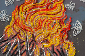 Bead Embroidery Kit Main Bead Embroidery Kit Dancing around the campfire