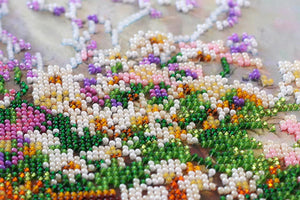 Bead Embroidery Kit Mid-sized bead embroidery kit Tender bouquet