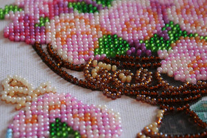 Bead Embroidery Kit Mini Bead embroidery kit Garden flowers