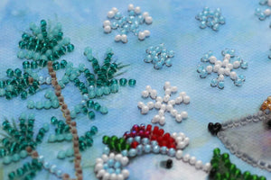 Bead Embroidery Kit Mini Bead embroidery kit Snow friend