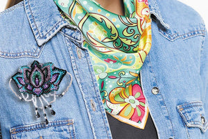 Brooch Embroidery Kit Decoration Lotus