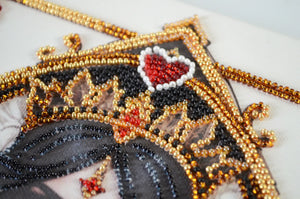 Bead Embroidery Kit Main Bead Embroidery Kit Queen of hearts