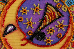 Bead Embroidery Kit Mini Bead embroidery kit The sun and the moon