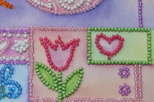 Bead Embroidery Kit Mini Bead embroidery kit Funny chickens