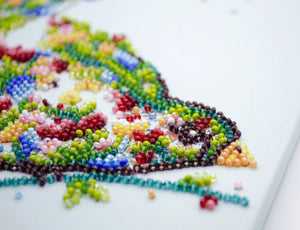 Bead Embroidery Kit Mid-sized bead embroidery kit A singing bird