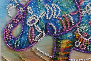 Bead Embroidery Kit Mini Bead embroidery kit Neon elephant