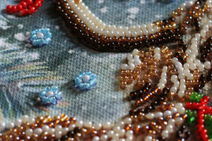 Bead Embroidery Kit Mini Bead embroidery kit Christmas goby