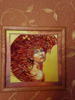 Bead Embroidery Kit Main Bead Embroidery Kit The Four Elements – Fire