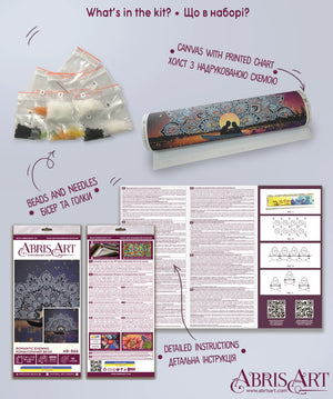 Bead Embroidery Kit Main Bead Embroidery Kit Romantic evening