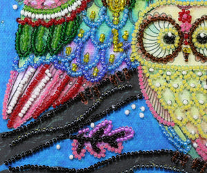 Bead Embroidery Kit Mini Bead embroidery kit Night couple