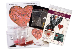 Brooch Embroidery Kit Decoration The key to the heart-1