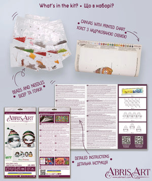 Bead Embroidery Kit Main Bead Embroidery Kit Holiday cats