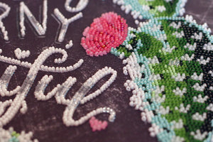 Bead Embroidery Kit Main Bead Embroidery Kit Life is beautiful