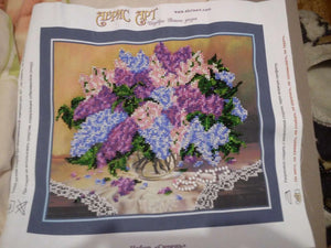 Bead Embroidery Kit Main Bead Embroidery Kit Lilacs