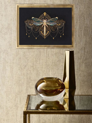Cross Stitch Kit Cross-stitch kits Golden dragonfly