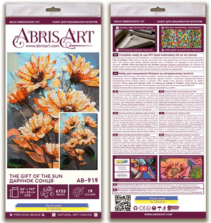 Bead Embroidery Kit Main Bead Embroidery Kit The gift of the sun