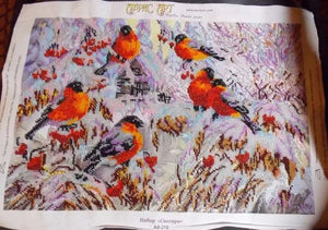 Bead Embroidery Kit Main Bead Embroidery Kit Bullfinches
