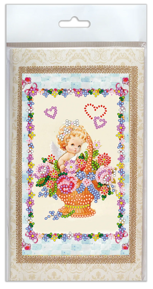 Postcards Bead Embroidery Kit Postcard Bead embroidery kit Flowers by angel