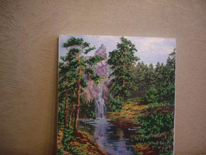 Bead Embroidery Kit Main Bead Embroidery Kit Mountain waterfall