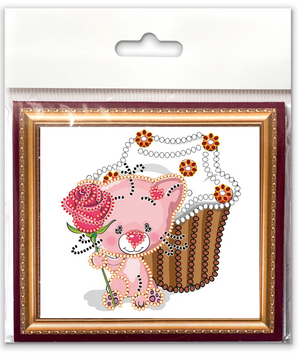 Magnets Bead Embroidery Kit Magnets Bead embroidery kit Cupcake and a rose