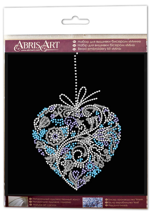 Bead Embroidery Kit Mini Bead embroidery kit Lace heart
