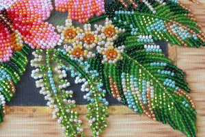 Bead Embroidery Kit Mid-sized bead embroidery kit Tanzanian flowers