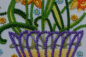 Bead Embroidery Kit Mini Bead embroidery kit Blooming daffodils