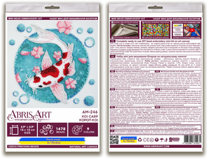 Bead Embroidery Kit Mini Bead embroidery kit Koi carp