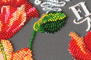 Bead Embroidery Kit Main Bead Embroidery Kit Velvet poppies