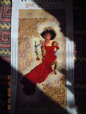 Bead Embroidery Kit Main Bead Embroidery Kit Lady Rose