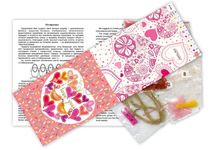 Pennant Bead Embroidery Kit Pennant-kit Bead Embroidery A song of love