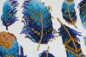 Bead Embroidery Kit Main Bead Embroidery Kit Indigo