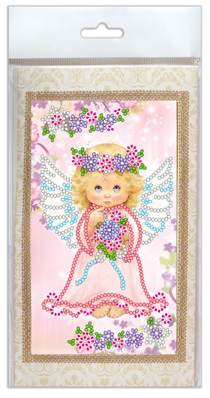 Postcards Bead Embroidery Kit Postcard Bead embroidery kit Lovely angel