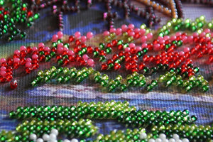 Bead Embroidery Kit Mini Bead embroidery kit Flowers in the pond